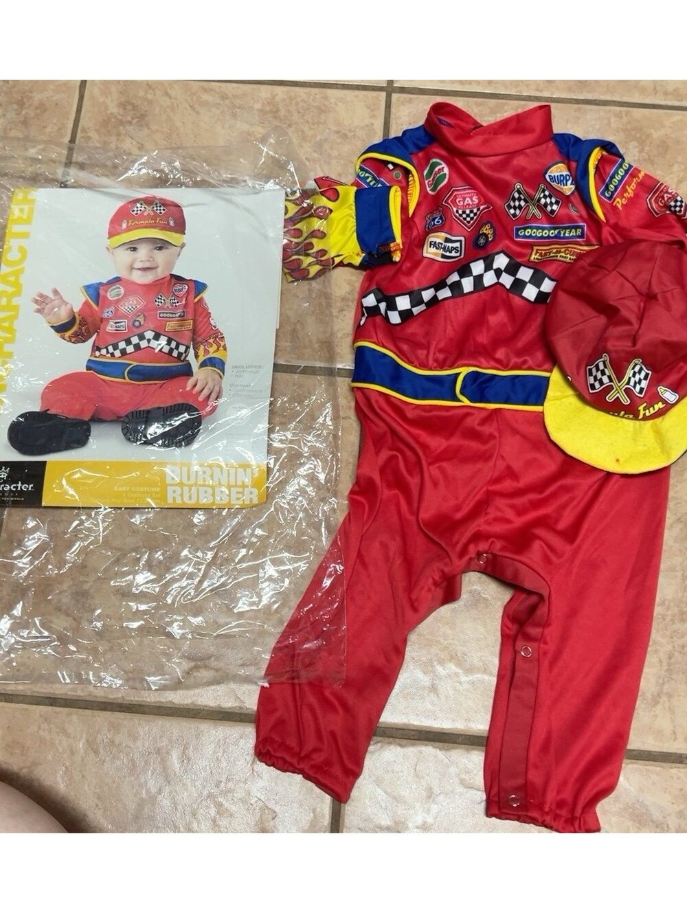 InCharacter Burnin’ Rubber Baby Race Car Driver Costume 12–18 Months